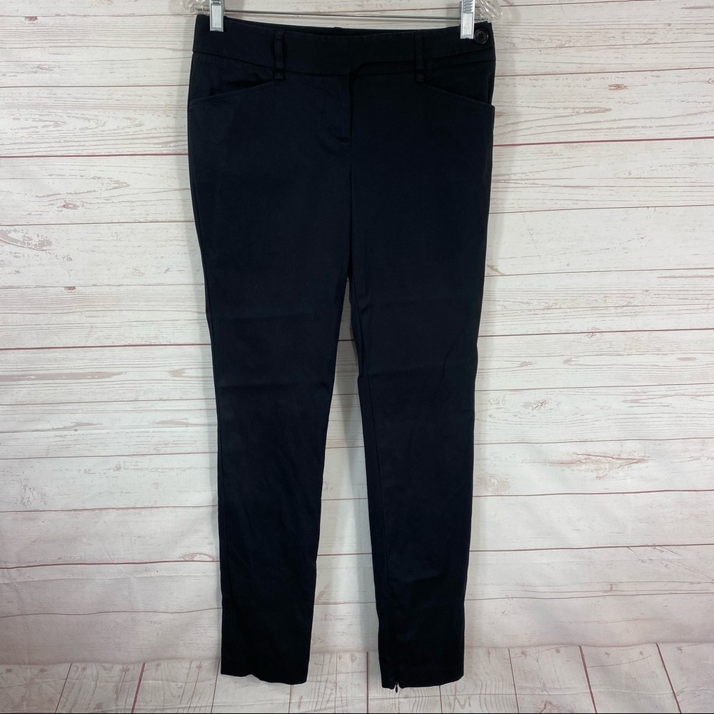 BCBGMaxazria Flat Front Slim Leg Career Slacks